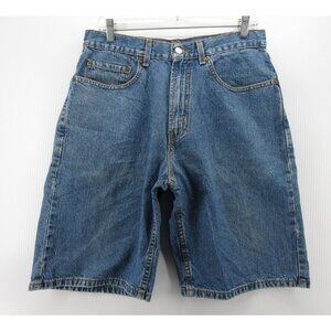 VINTAGE Levis 569 Shorts 32 Jorts Loose Fit Skater Y2K Red Tab Denim *